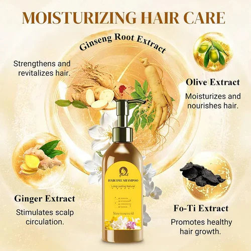 ✨Japanese Long Lasting Natural Hair Dye Shampoo ( Buy 1 Get 1 Free )
